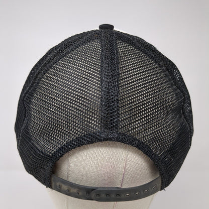 Retired Too Lazy To Work Snapback Trucker Hat Black One Size Mesh Back