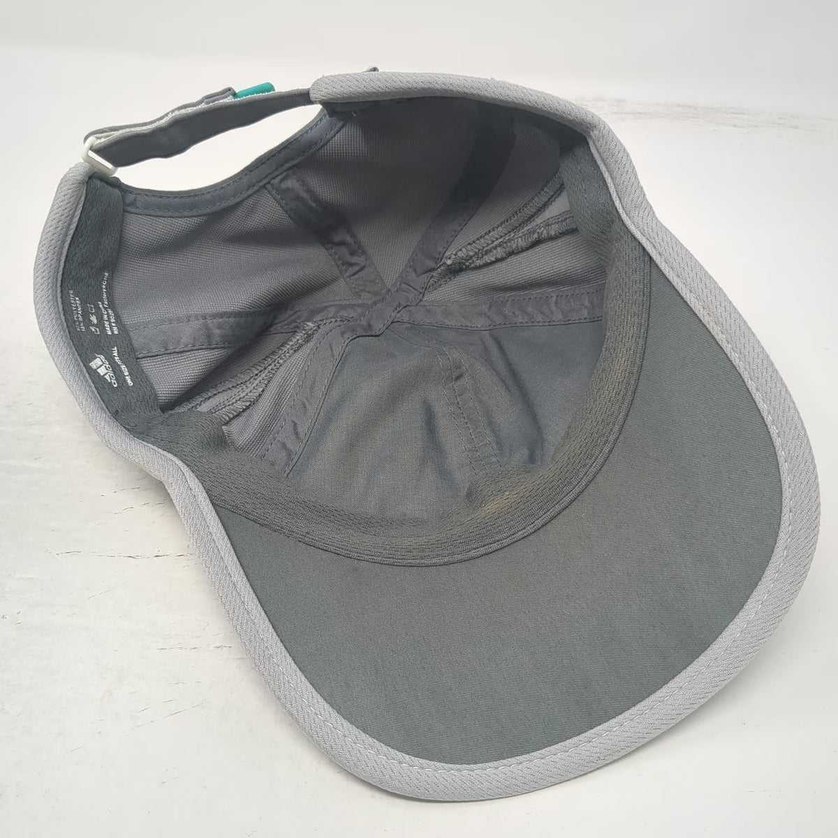 Adidas Baseball Cap Gray One Size Adizero Mesh Performance Running Strapback Hat