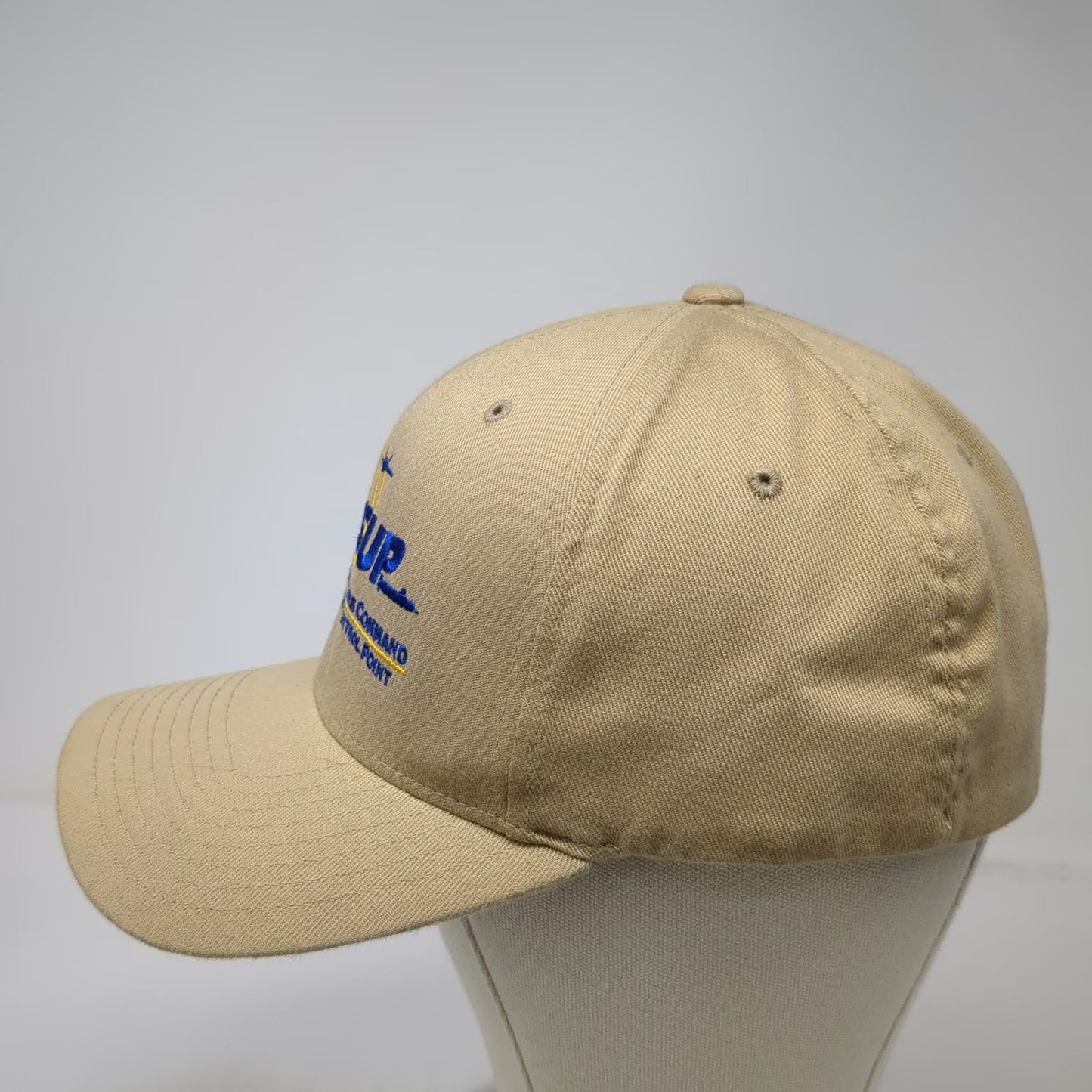 Flexfit Baseball Cap Beige XL NAVSUP Naval Supply Systems Command Fitted hat