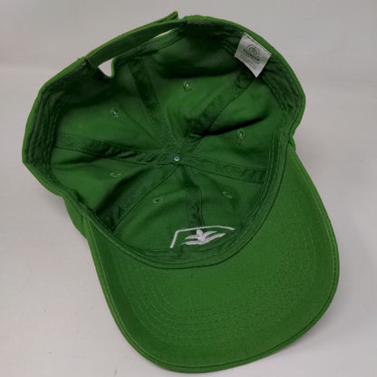 Pioneer Strapback Hat Green One Size Adjustable Embroidered 6 Panel
