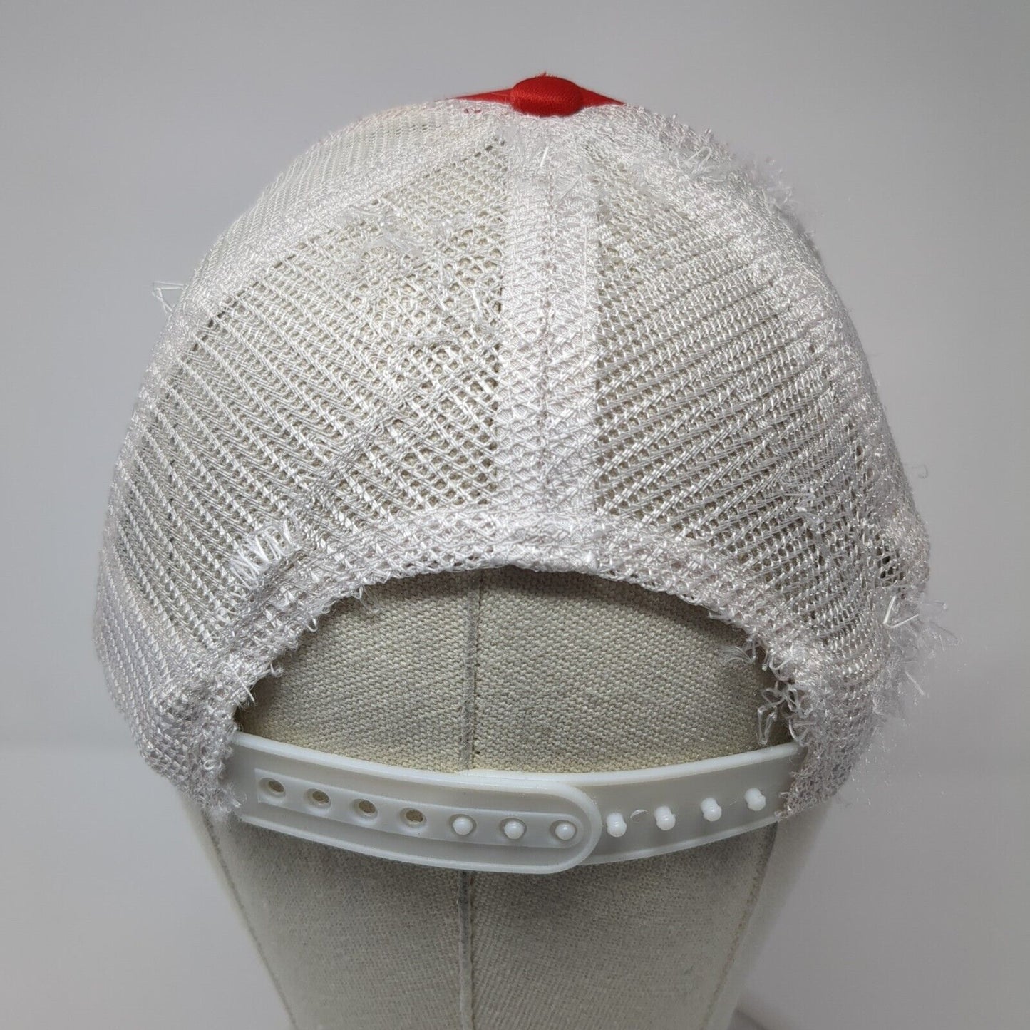 Y Camp Snapback Mesh Back Trucker Hat Red One Size Colorblock District