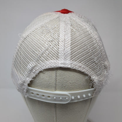 Y Camp Snapback Mesh Back Trucker Hat Red One Size Colorblock District