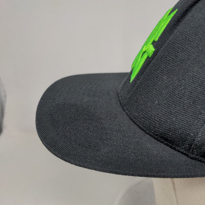 PG Snapback Hat Black One Size Adjustable Embroidered The Classics Yupoong