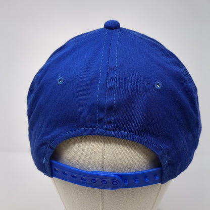 1230 Snapback Hat Blue One Size Adjustable Embroidered Solid 6 Panel