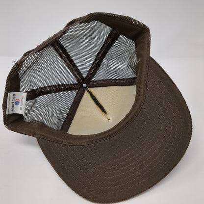 Crew Concepts Inc Boise Idaho Snapback Trucker Hat Brown OS Mesh Back Sportcap