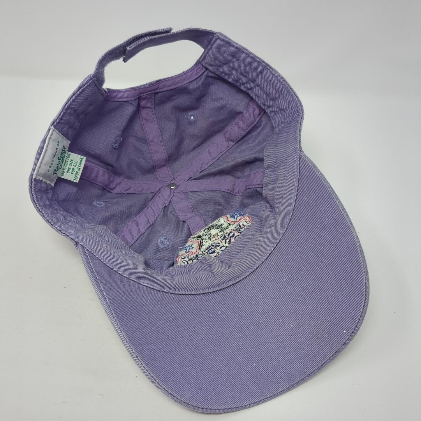 Wild Thing Tiger Strapback Hat Purple One Size Adjustable Rainforest Cafe