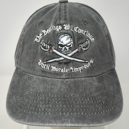 Joe Blow Baseball Cap Gray White One Size Skull Swords Morale Embroidery Hat