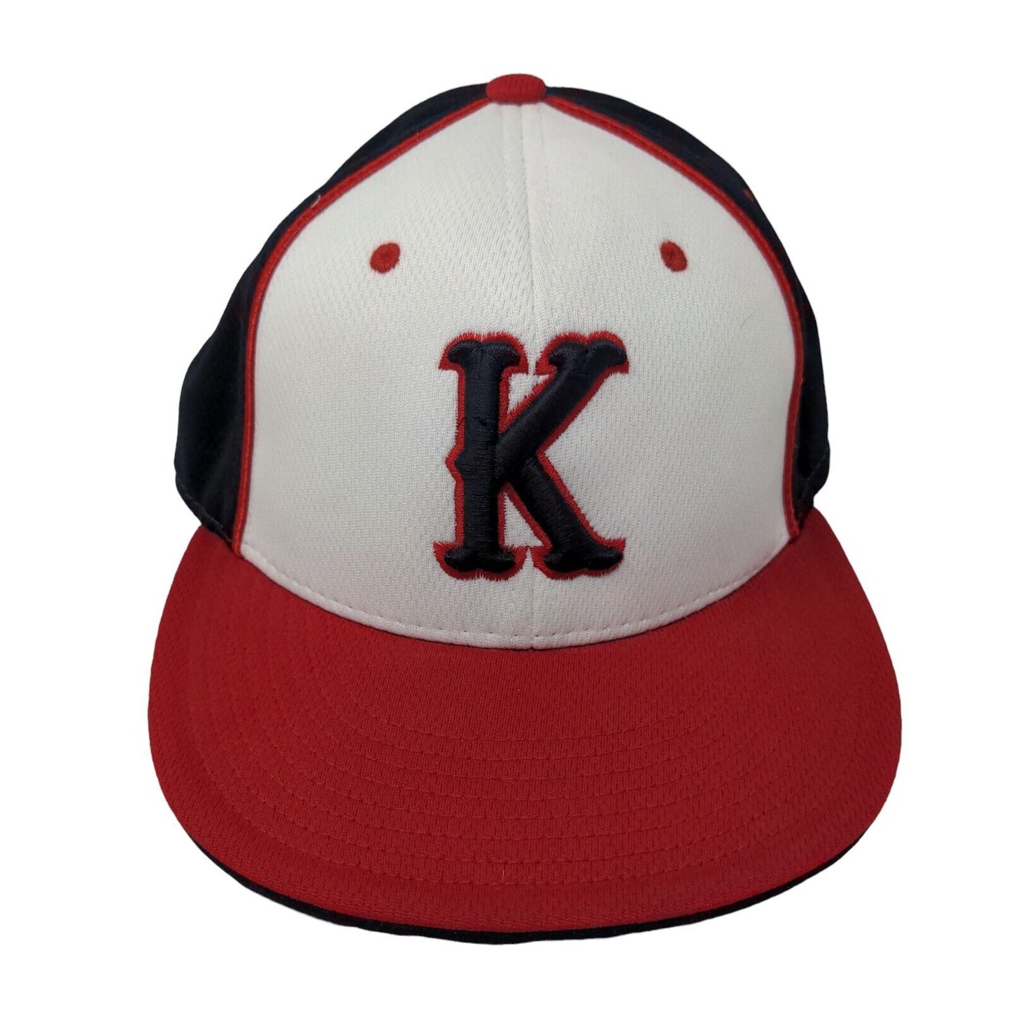 K Initial Fitted Hat Multicolor Size 6 7/8 Embroidered Colorblock Richardson