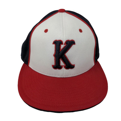 K Initial Fitted Hat Multicolor Size 6 7/8 Embroidered Colorblock Richardson