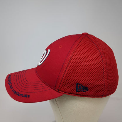 New Era Washington Nationals MLB Baseball Cap Red White Blue M 39THIRTY Mesh Hat