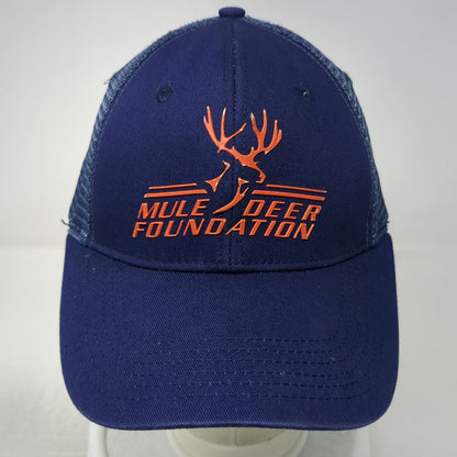 Mule Deer Foundation Blue Baseball Cap One Size Mesh Back Slideback 3D Logo Hat
