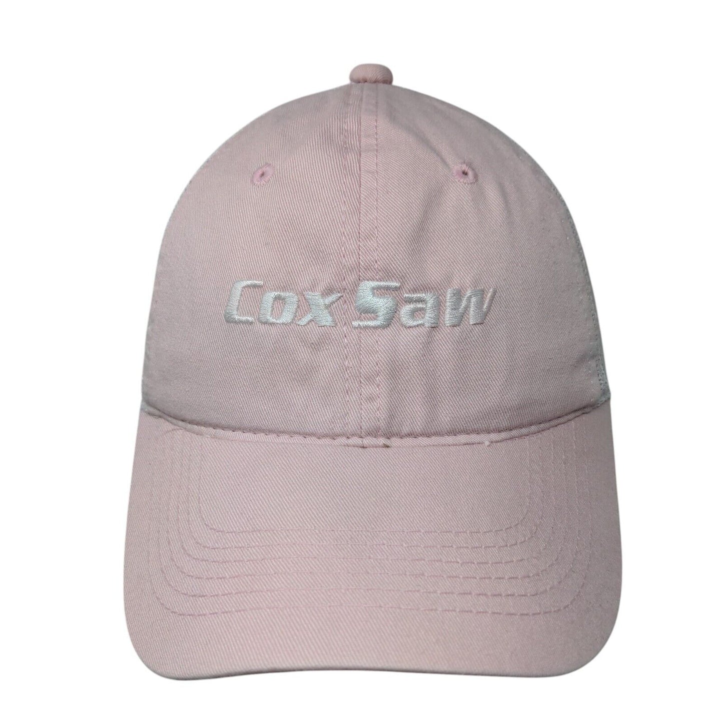Cox Saw Strapback Mesh Back Trucker Hat Pink OSFM Colorblock Outdoor Cap