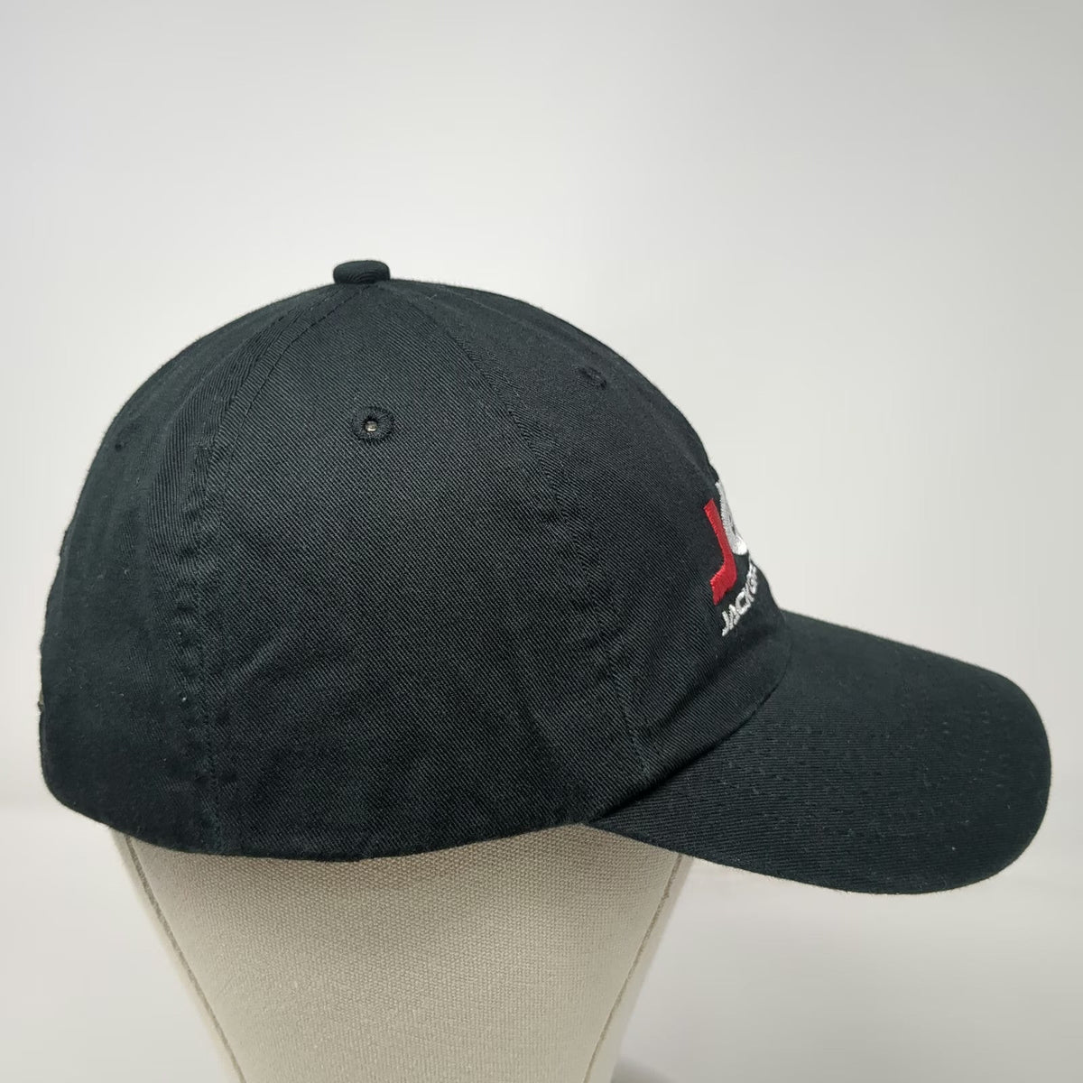 Jack Grote Racing JGR Black OSFM Baseball Cap Cotton Adjustable Slideback Hat