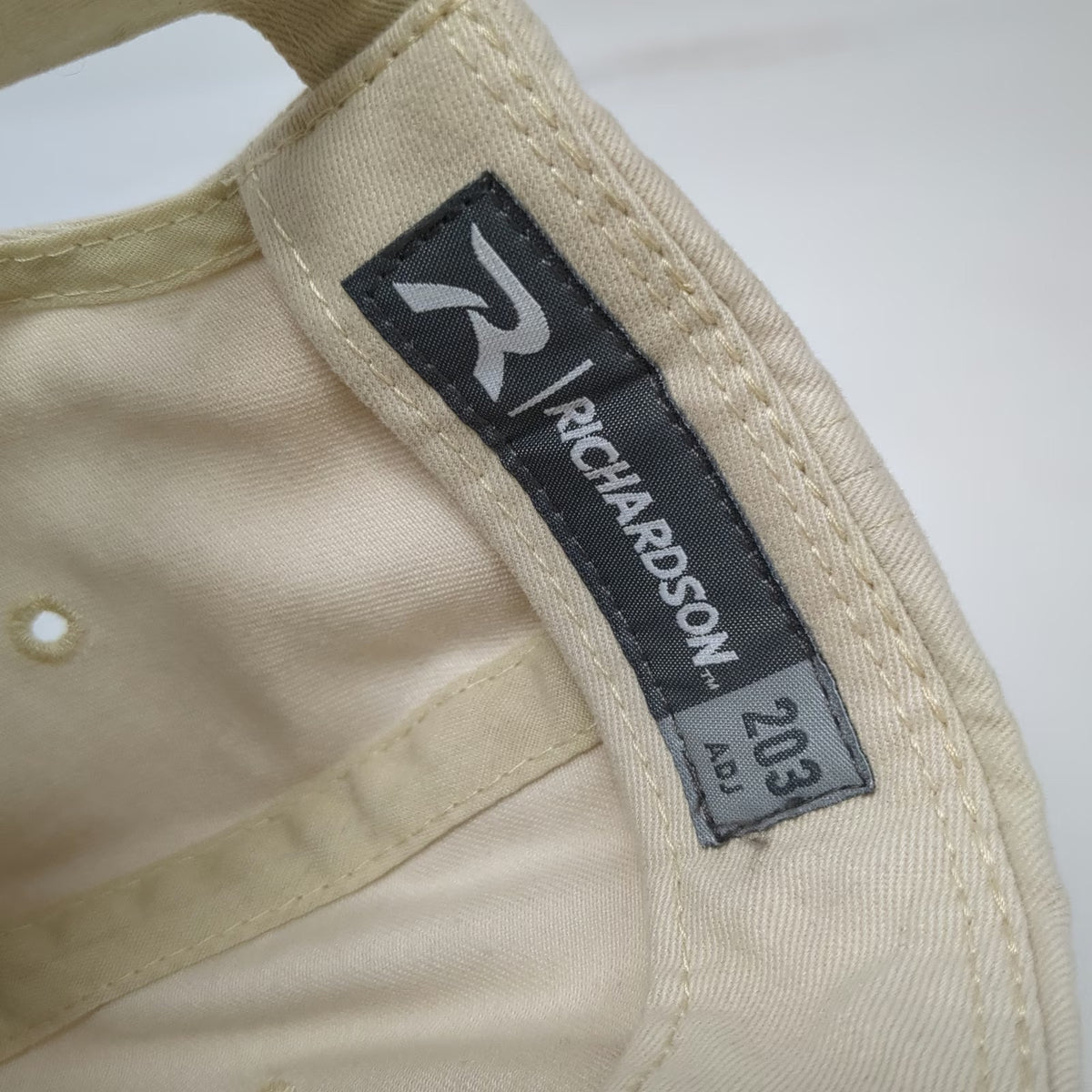 Richardson Baseball Cap Beige One Size Brown Bus Company Hat Strapback Curved