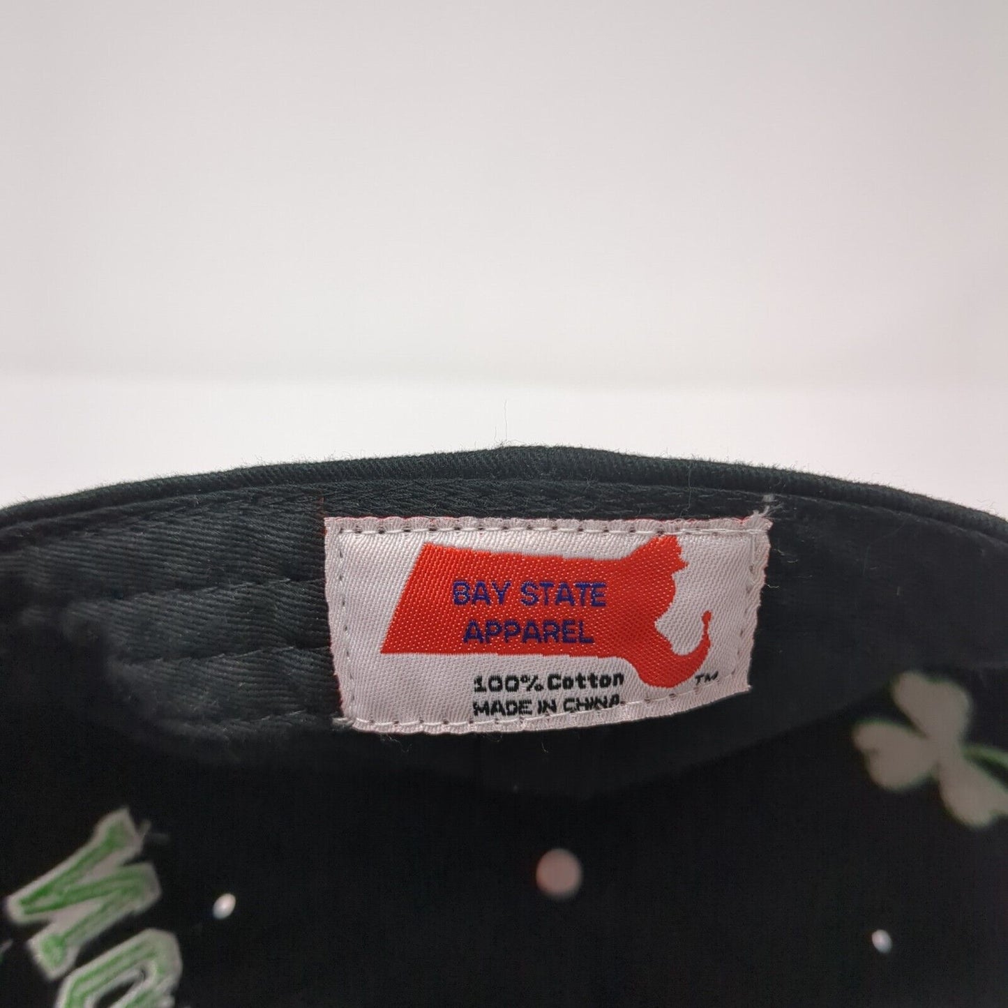 Boston Massachusetts Est 1630 Slideback Baseball Cap Black OS Bay State Apparel