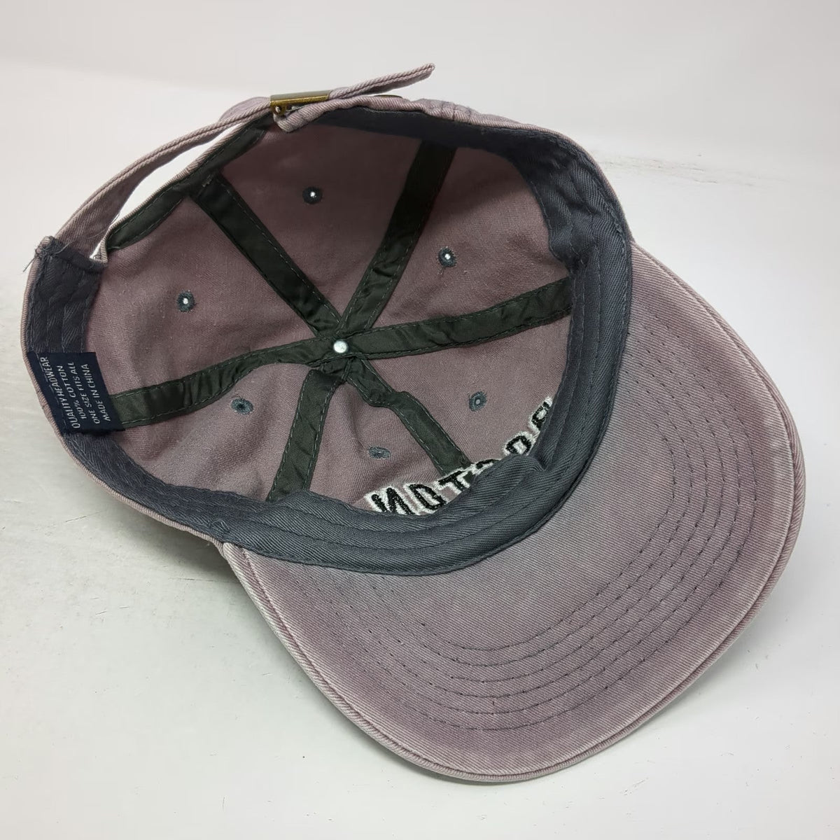 Boston Est 1630 Baseball Cap Gray One Size Embroidered Cotton Slideback Hat