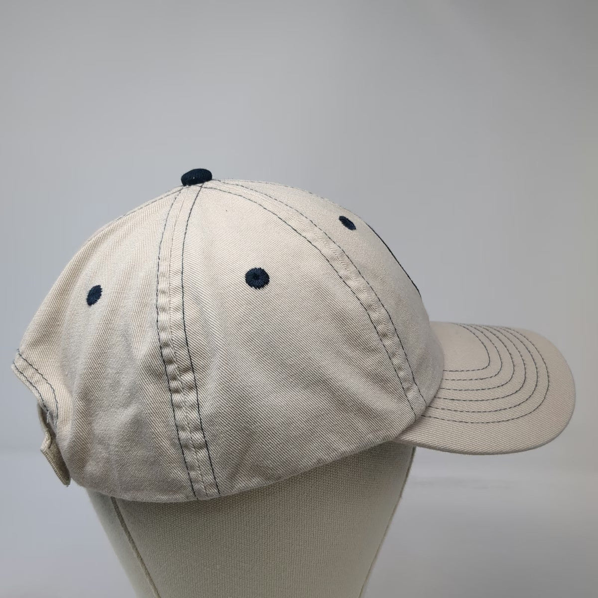 Royal Resortwear Anna Maria Island Palm Tree Baseball Cap Beige OSFM Hat Navy