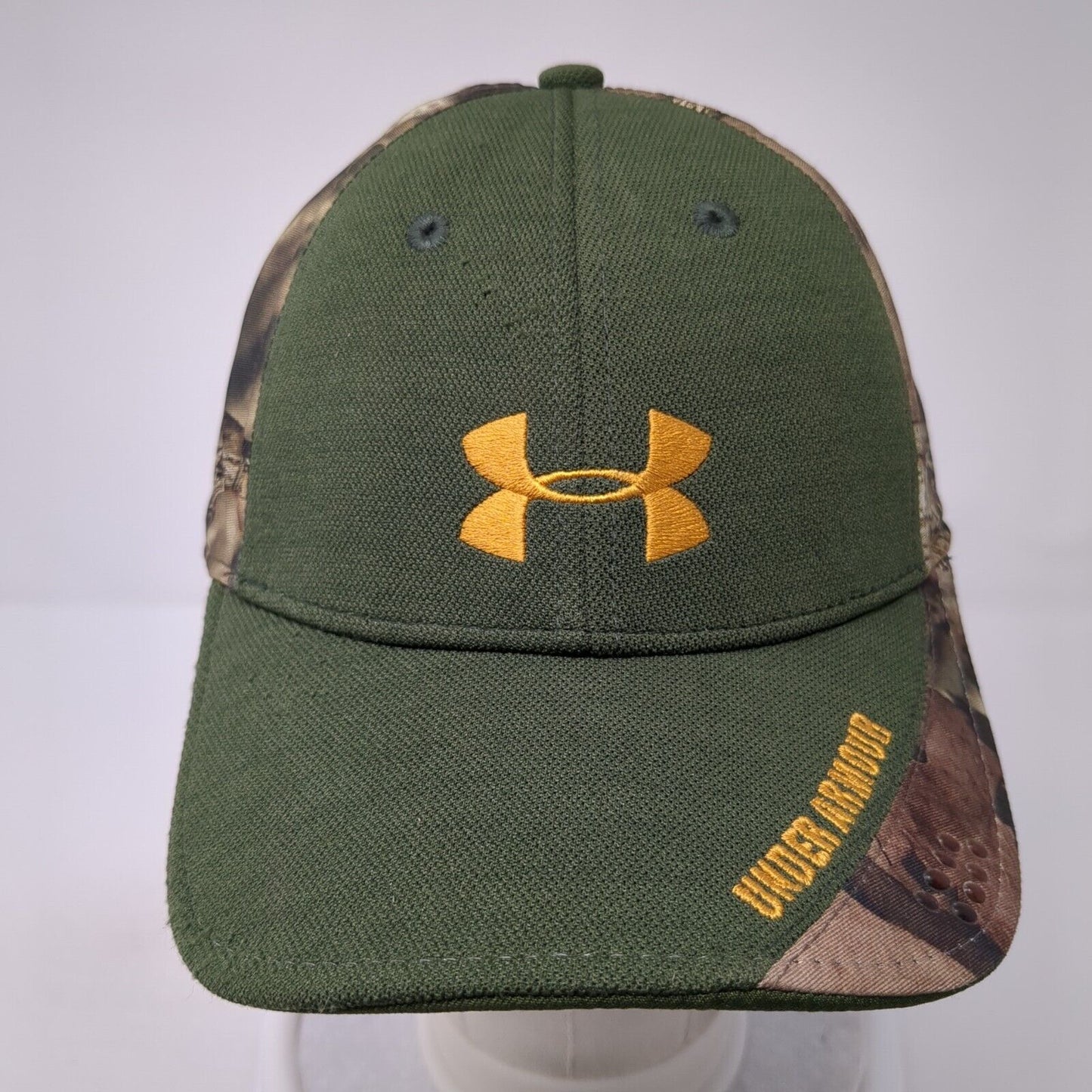 Under Armour Fitted Hat Camo L/XL Stretch Embroidered Hunting Outdoor