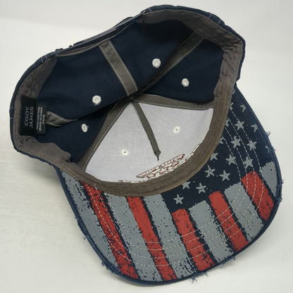 Cody James 5 Panel Blue Red Gray White One Size American Flag Stars Snapback Hat