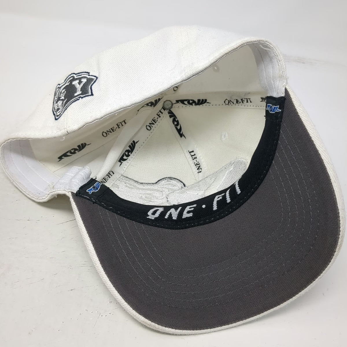 BYU Cougars NCAA Top of the World White M Baseball Cap Stretch Fit One-Fit Hat