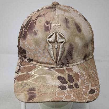 Kryptek Baseball Cap Brown One Size Camo Spartan Logo Strapback Hunting hat