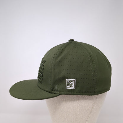 USA Flag Fitted Hat Green Medium Embroidered Patriotic The Game Pro