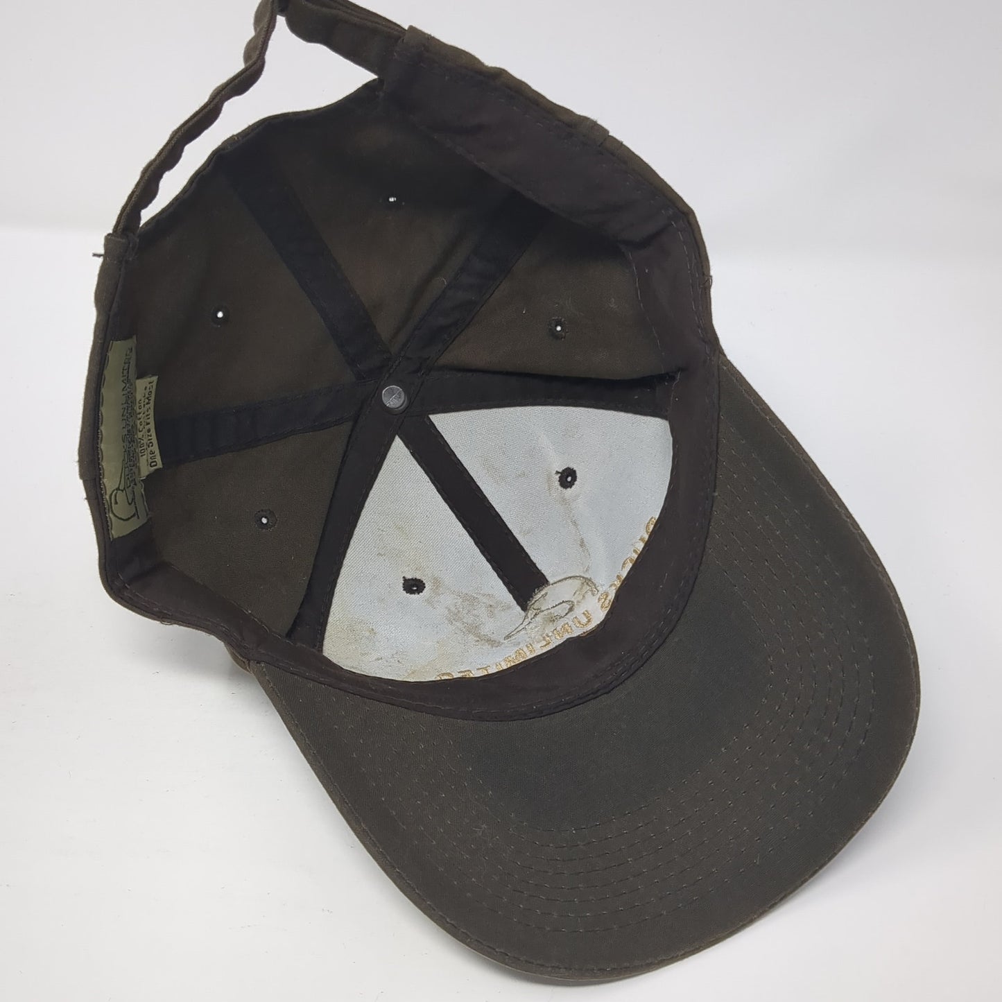 Ducks Unlimited Est. 1937 Baseball Cap Brown One Size Adjustable Embroidered