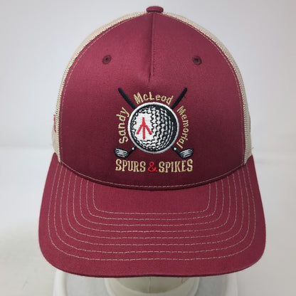 Richardson Trucker Hat Red OSFM Mesh Snapback Sandy McLeod Memorial Golf Idaho