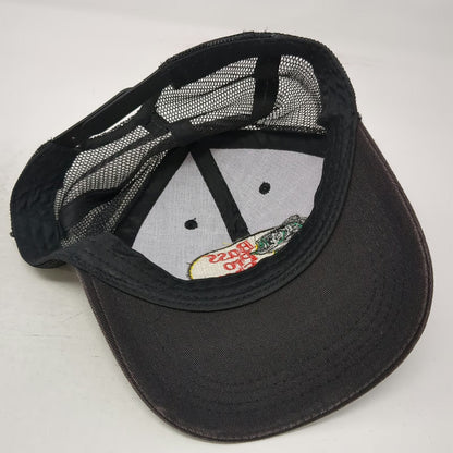 Bass Pro Shops Trucker Hat Black One Size Mesh Back Snapback Bass Fish Patch