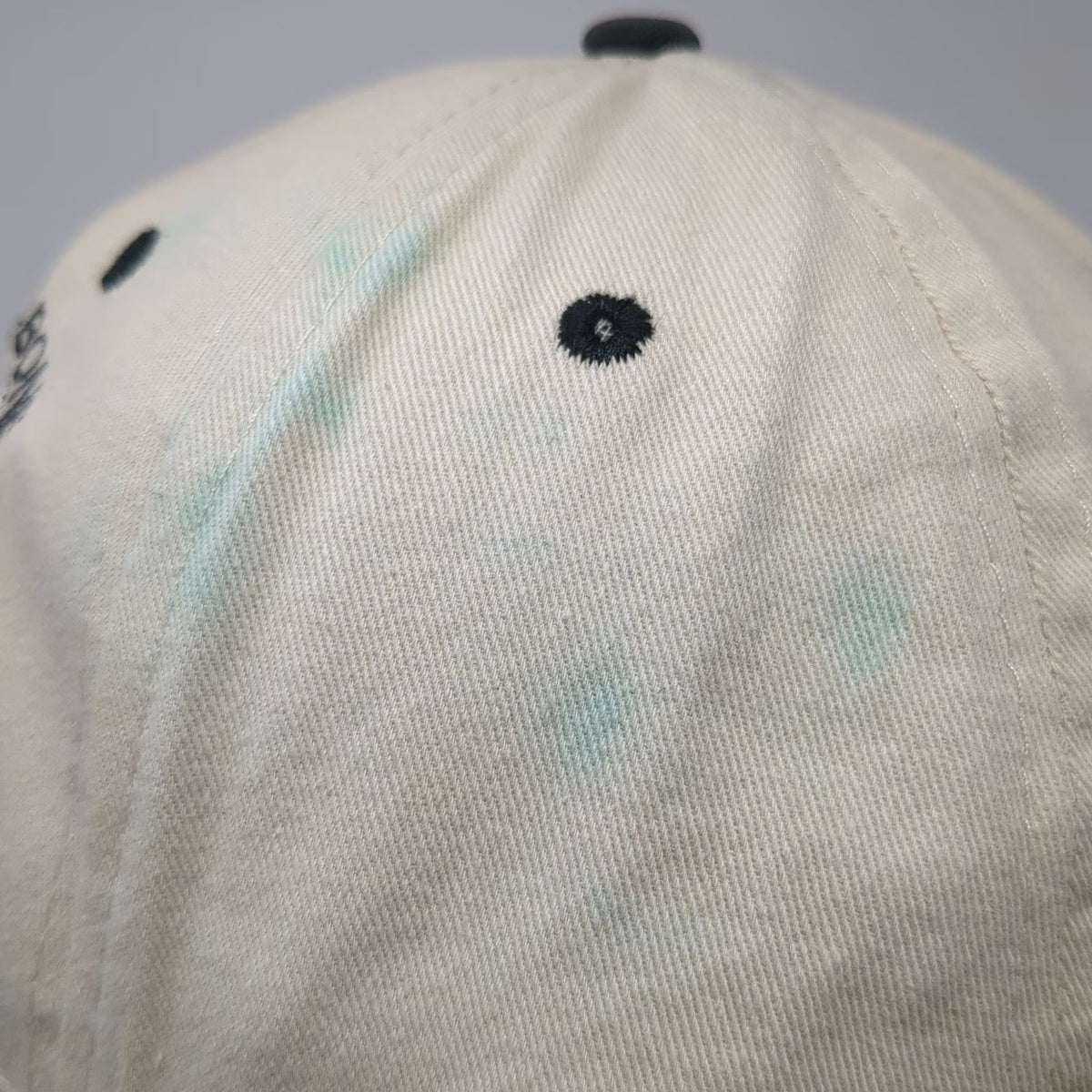 Baseball Cap Beige Black One Size Strapback Pirate Skull St Thomas USVI Hat