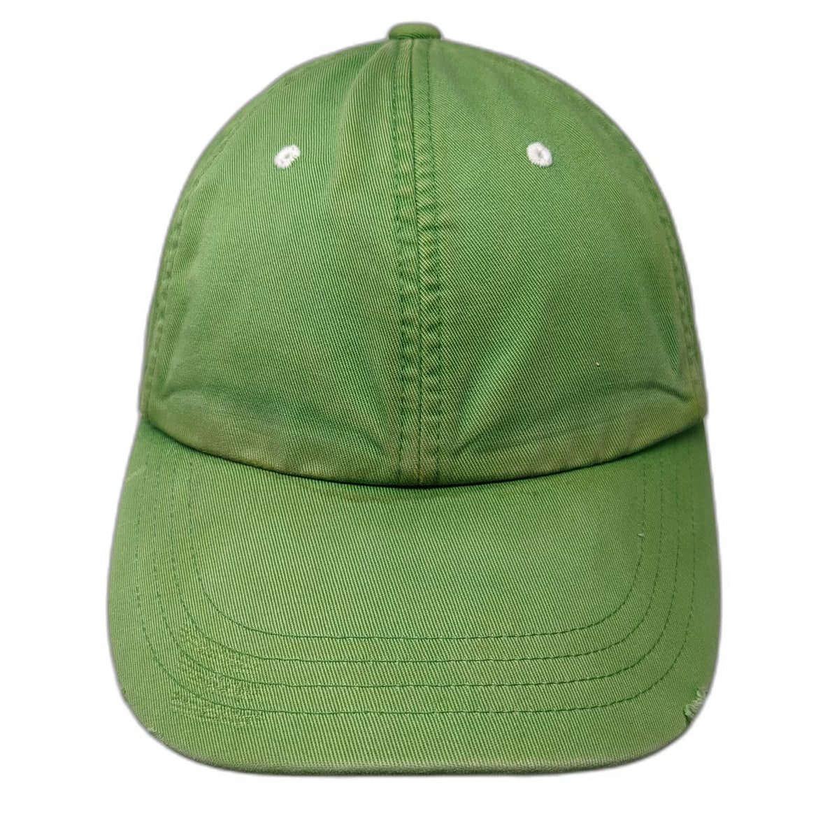 Old Navy Baseball Cap Green One Size Strapback Orange Under Brim Cotton Hat