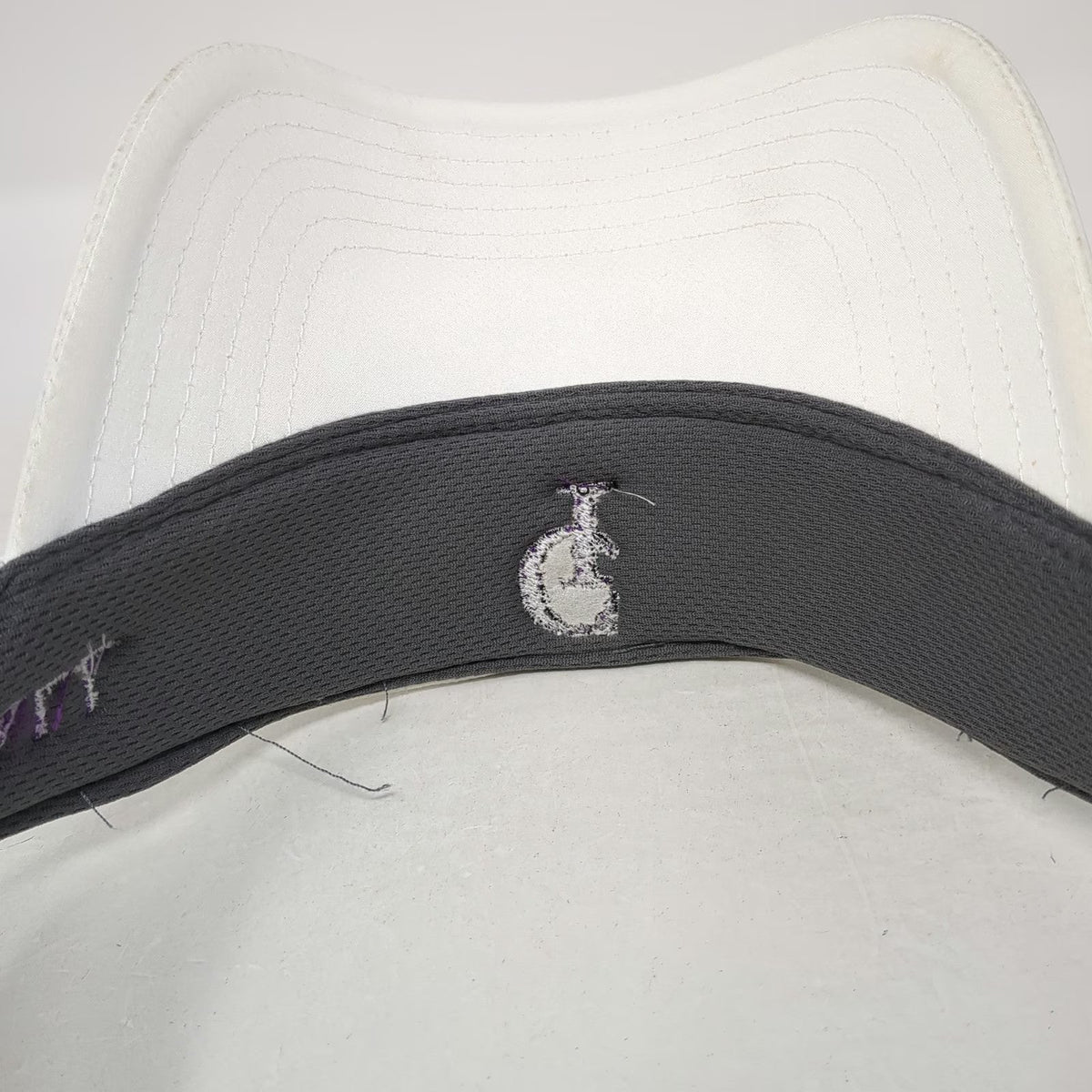 Under Armour Visor White One Size Purple Softball Logo Strapback Athletic Hat