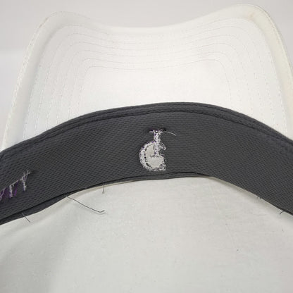 Under Armour Visor White One Size Purple Softball Logo Strapback Athletic Hat