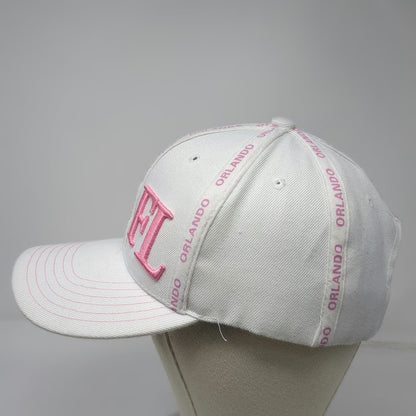 Classic Orlando FL Baseball Cap White One Size Pink Embroidery Strapback Hat