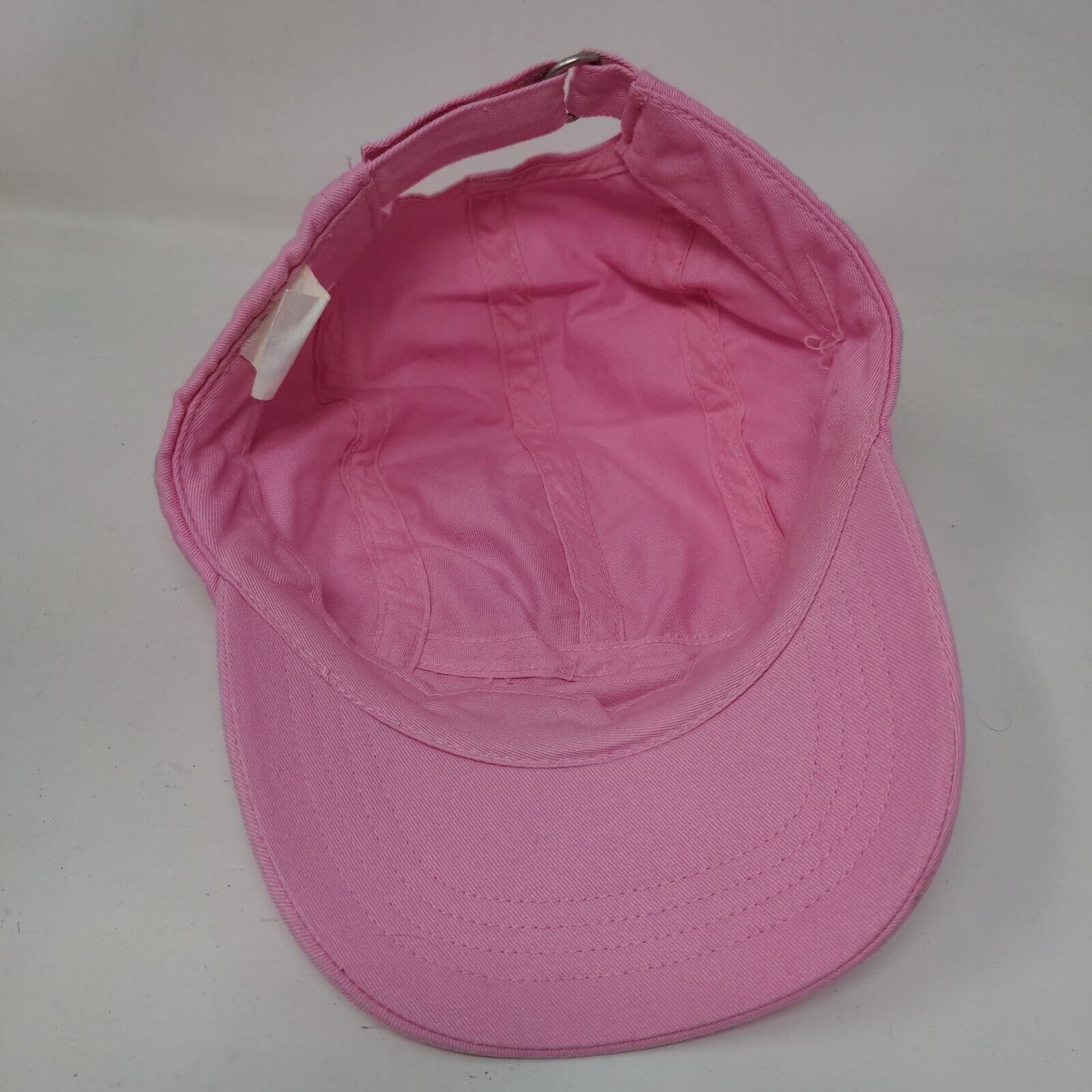 Faded Glory Strapback 5 Panel Cap Pink One Size Adjustable Lightweight Blank