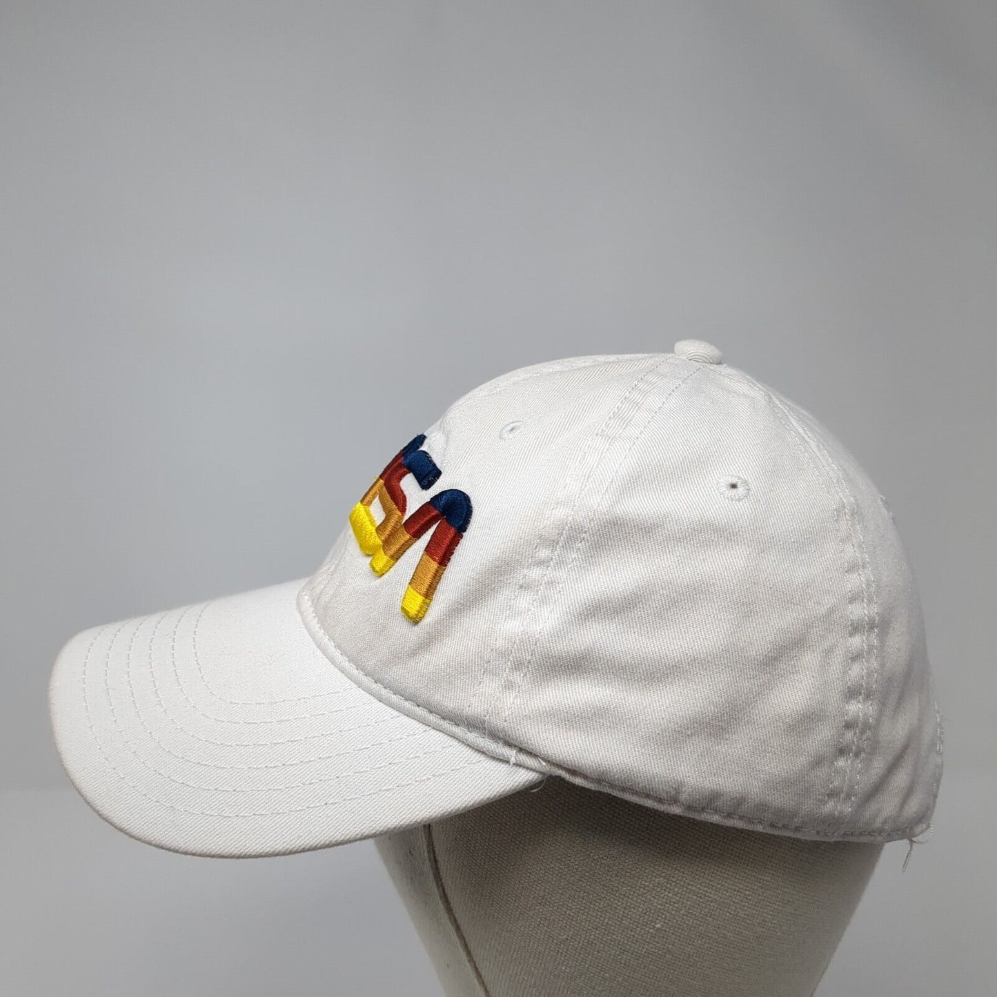 NASA Slideback Hat White One Size Adjustable Embroidered Logo Mad Engine