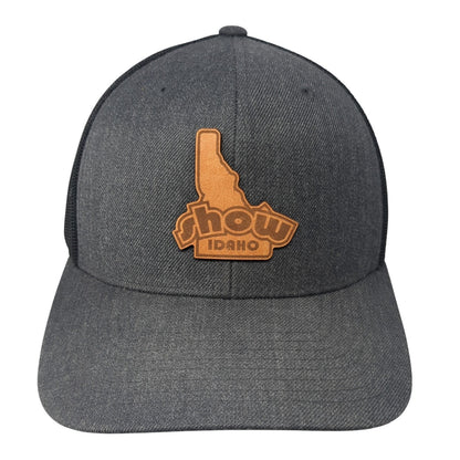 Show Idaho Snapback Trucker Hat Gray One Size Adjustable Mesh Branded Bills