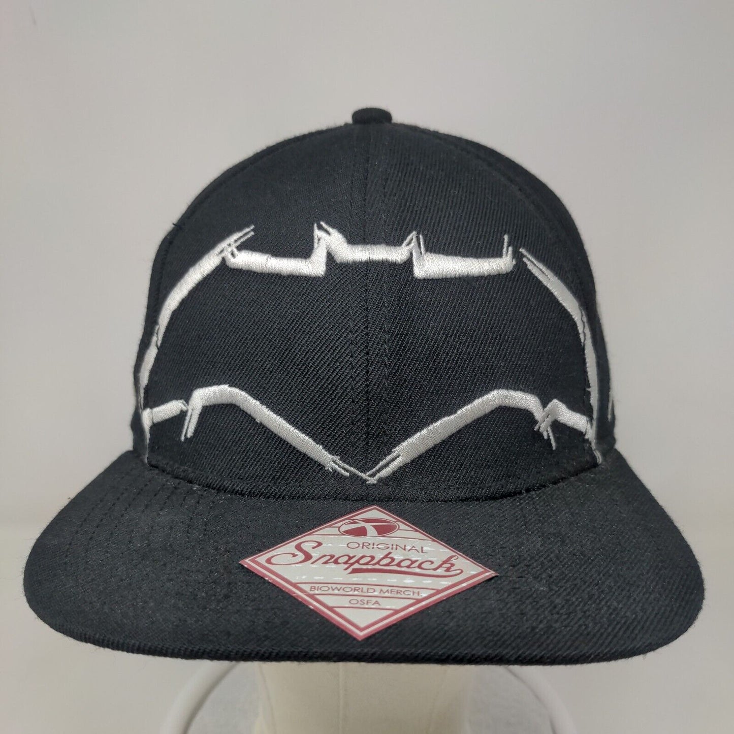 Batman V Superman Dawn of Justice Snapback Hat OSFM Black Embroidered Logo