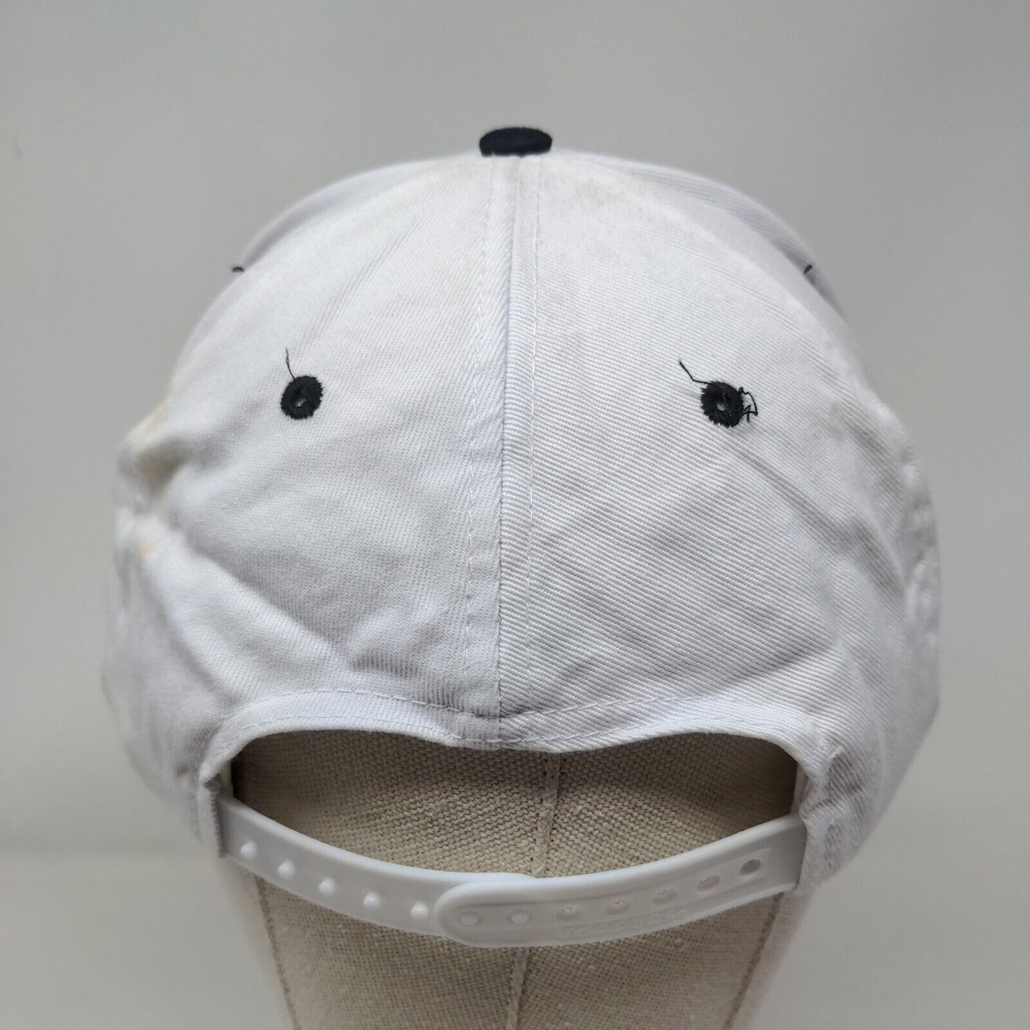 Rexel Snapback Hat White OSFA Adjustable Vented Holes 6 Panel Toppers