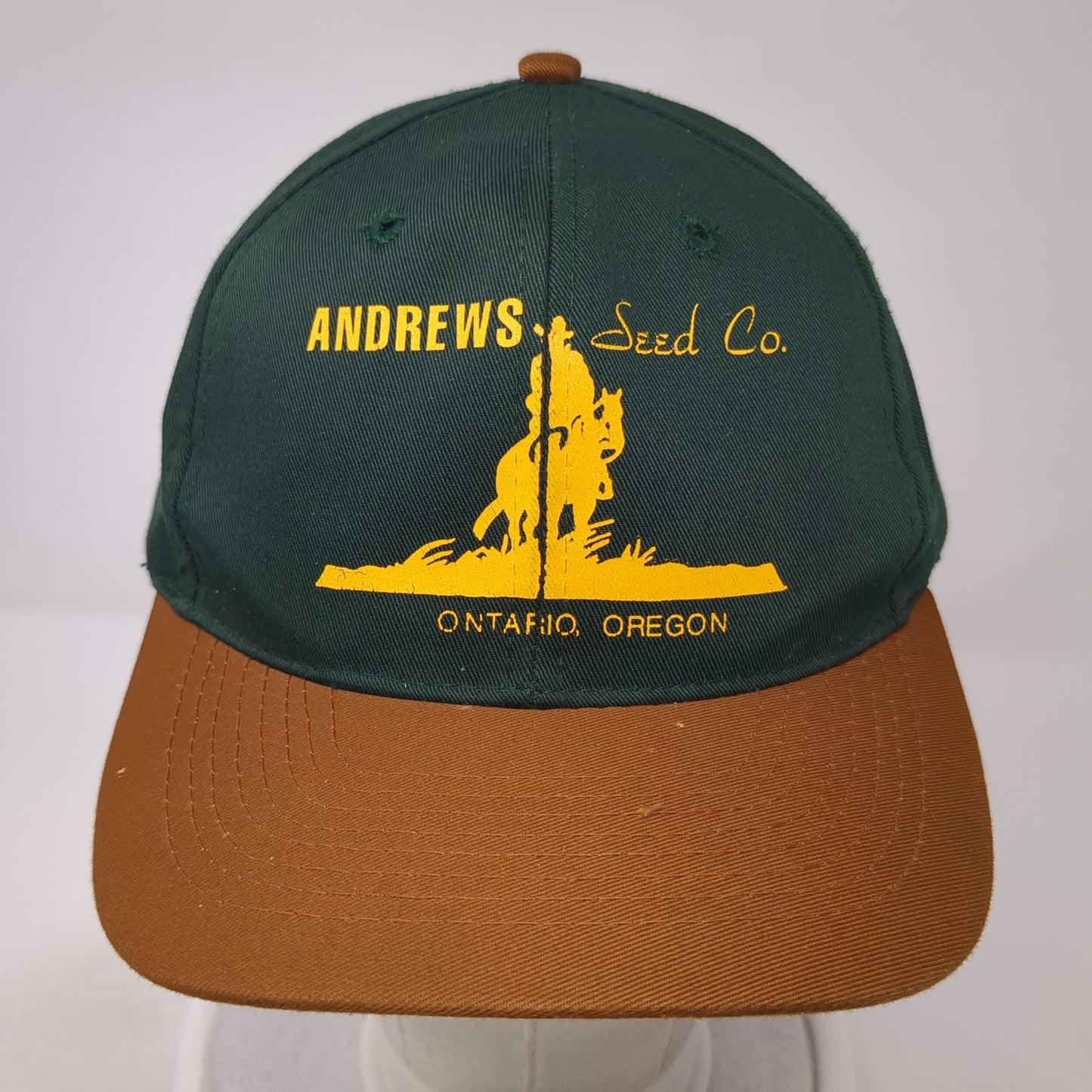 Andrews Seed Co. Ontario Oregon Snapback Hat Green One Size Adjustable Otto