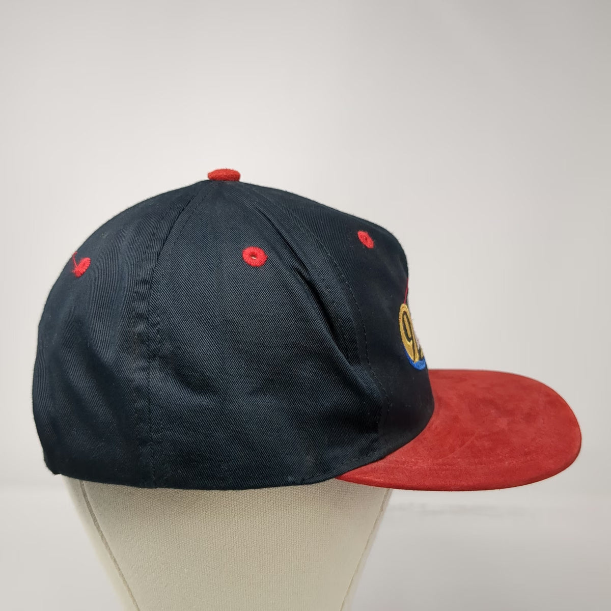 Head To Toe Baseball Cap Black Red Suede Brim 9 Redskins Blitz Hat Vintage