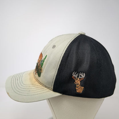 Top Level Trucker Hat Green One Size Deer Wildlife Mesh Snapback Hunting Woods