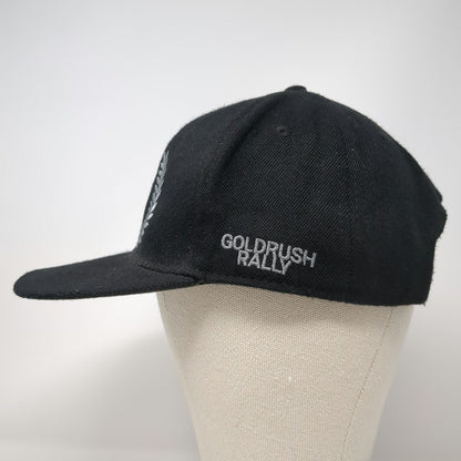 GRX Snapback Black One Size GoldRush Rally Embroidered Shield Laurel Wreath Hat