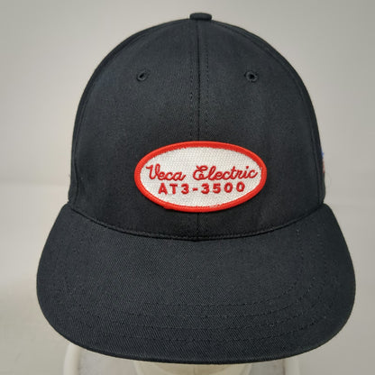 Unionwear Baseball Cap Black XL USA Made Veca Electric US Flag Logo Hat