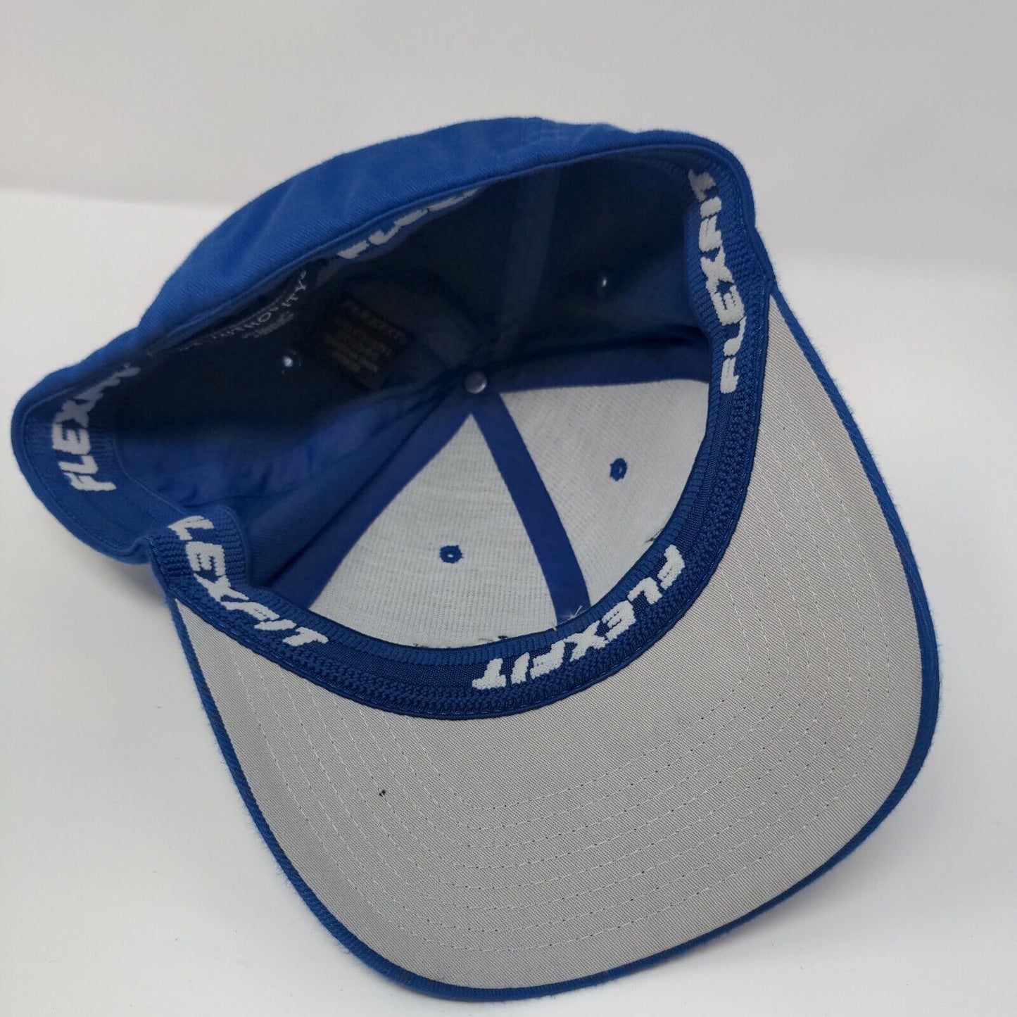 A Cut Above Lawn Care Fitted Hat Blue L/XL Flexfit 6 Panel Port Authority