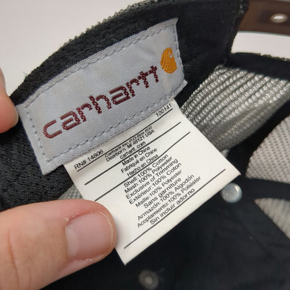 Carhartt Trucker Hat Gray Camouflage Mesh Back One Size Snapback Patch Hat