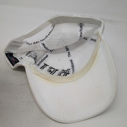 Cap America Trucker Hat White Black One Size BFI Bob Feist Invitational Roping