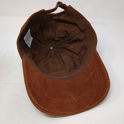 Banana Republic Baseball Cap Brown One Size Suede Goat Leather Adjustable Hat
