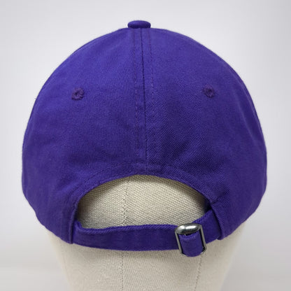 Top Level Baseball Cap Purple One Size Adjustable 100% Cotton Solid Plain Hat