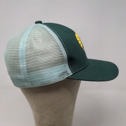 Monumental Men's Snapback Mesh Back Hat Green Embroidered Logo Christian